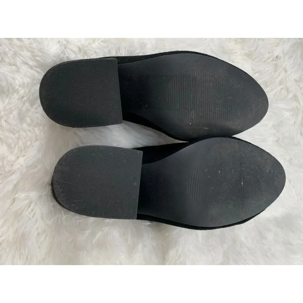 Steve Madden Womens Stela Leather Closed Toe Wedge Pumps Black Suede Size 7.5 - Picture 3 of 10